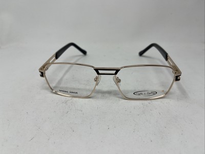 EIGHT TO EIGHTY EYEWEAR TWAN GOLD BLACK 57-18-145 FLEX HINGE EYEGLASSES +K02
