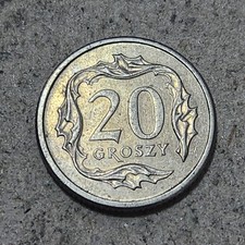 POLAND 🇵🇱 TWENTY (20) GROSZY COIN 1996