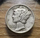 New Listing1942-P Mercury Dime - Actual Silver Coin Shown - Free Shipping & Tracking INV333