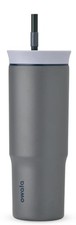 Owala 24 oz Insulated Travel Tumbler w/ Drink-Through Lid  Straw Gray