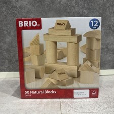 BRIO Wooden Blocks 50-Piece Set FSC Certified Educational Toy Sweden Gift 30113