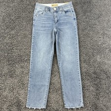 Democracy Women Size 2 Ab Technology High-Rise Slim Straight Crop Jean Blue