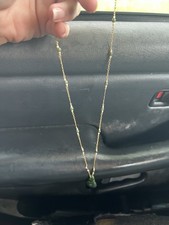 Gold Filled Necklace With Jade Beads And Pendant