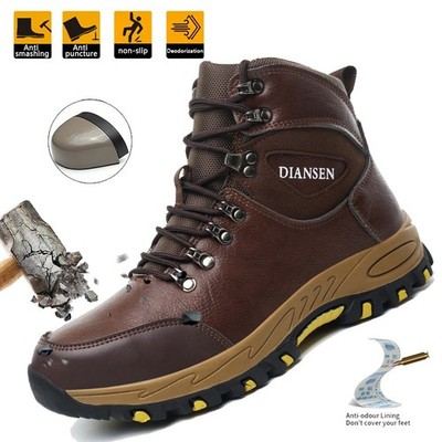 Mens Steel Toe Safety Boots Waterproof Non Slip Botas De Trabajo Para Hombre