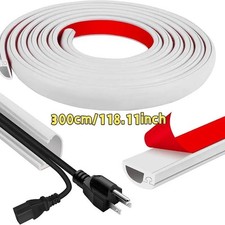 D-Line Cable Management Cover Self-Adhesive Plastic Wire Trunking Hiding Cable