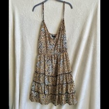 Boohoo Plus Floral Print Strappy Skater Dress Size 24 NWT Cottagecore Sundress