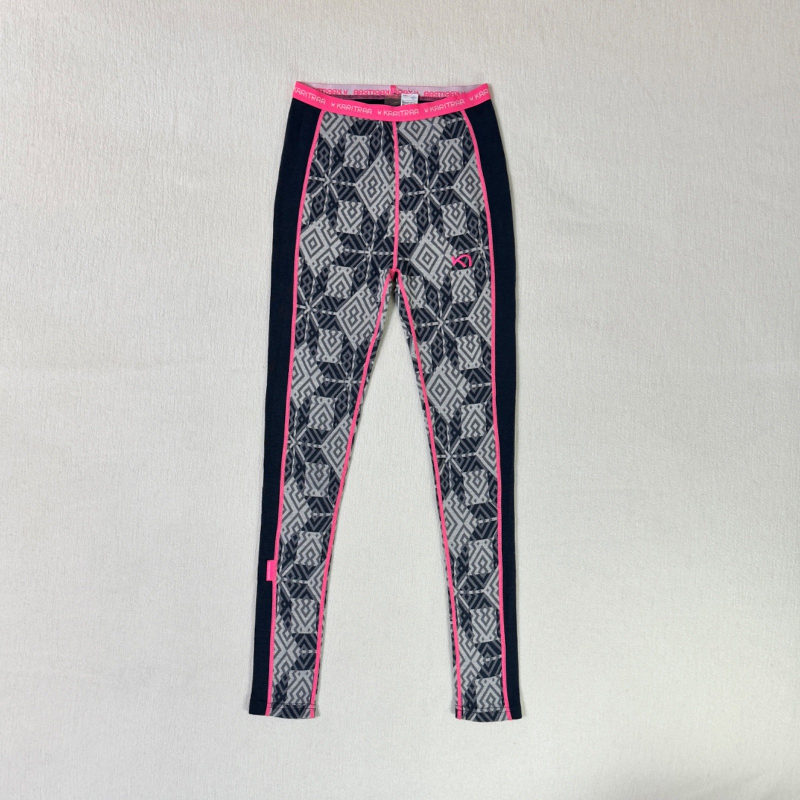 Kari Traa Leggings Capa Base Esquí Tejido Térmico Lana Pantalones Térmicos Para Mujer Talla S