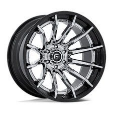 20x10 Fuel Fc403 Burn Chrome W Gloss Black Lip Forged Wheel 6x135 -18mm