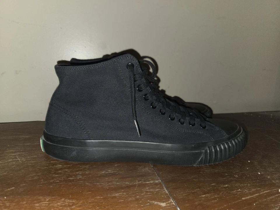 PF Flyers Black High Top Shoes Men's 12 Women's 13.5 Sandlot - Image 4 of 4