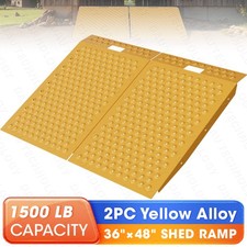 VNN Shed Ramp for Riding Mower & Lawn Equipment Anti-Slip Punch Plate Ramp (2PC)