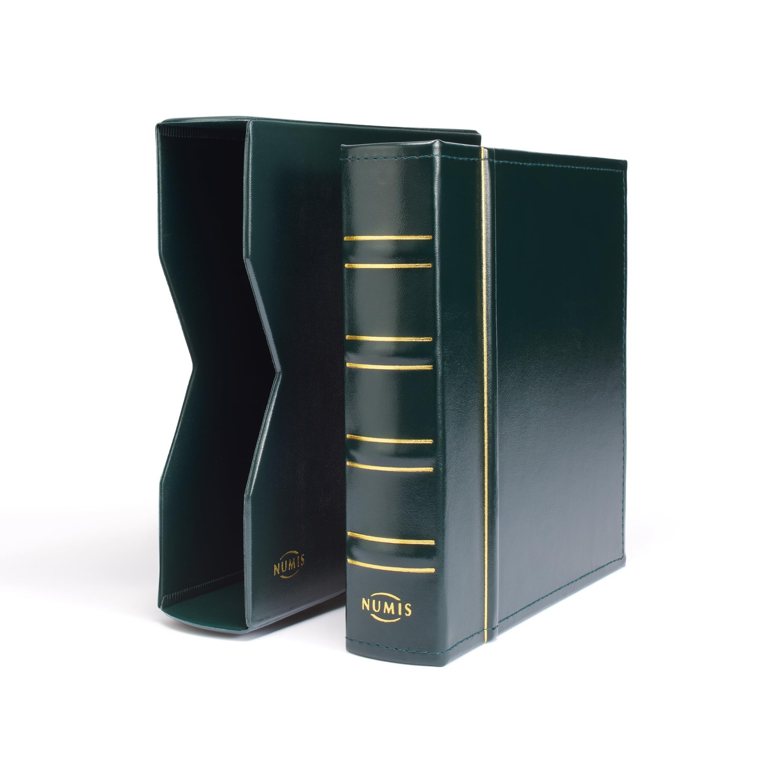 Leuchtturm 301280 Münzalbum Numis Classic - inkl. Schutzkassette & 5 Hüllen für