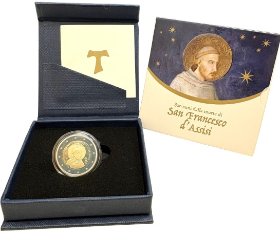 2 Euros Italie 2026 B.E. Reverse - St François d'Assise