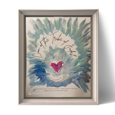 BLESSED#1094 LION OF Names of God Art 8x10 Original Paper Christian Abstract