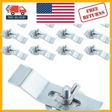 Elegant Silver Sink Clips Kit with Adjustable Support - 12 Heavy-Duty Pieces