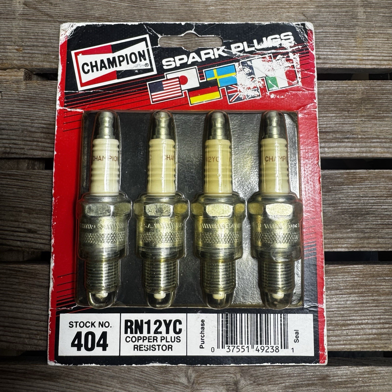 Vintage Champion RN12YC Spark Plugs NOS Copper Plus 404 USA 4 Pack
