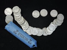 Old Buffalo Nickel Roll of 40 Full Date Coins All Original Group Lot Nice Coins