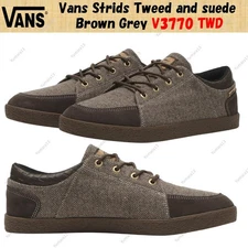 Vans Strids Tweed and suede Brown Grey V3770 TWD Men's Size