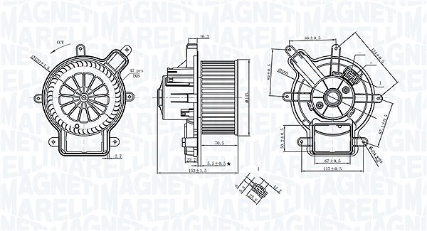 Magneti Marelli InnenraumgebläSe U.A. FüR CitroËN, CitroËN, Ds, Ds, Peugeot-image