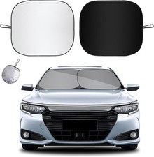 2 PCS Car Windshield Sun Shade, Foldable Sunshade for Car Front Window and