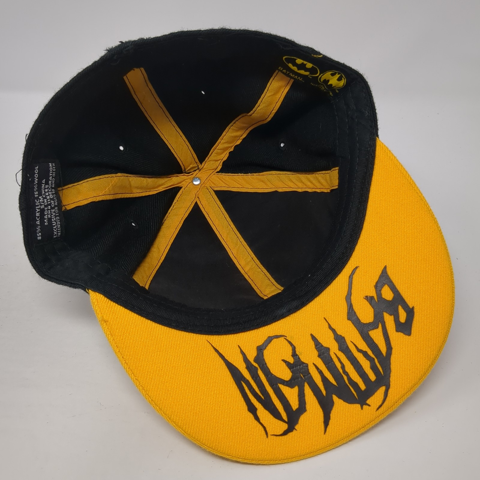 Batman Fitted Baseball Hat Multicolor Medium Embr… - image 7