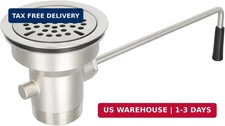 3-1/2 Inch Commercial Sink Drain with Twist Handle Kitchen Sink Opening Waste Dr