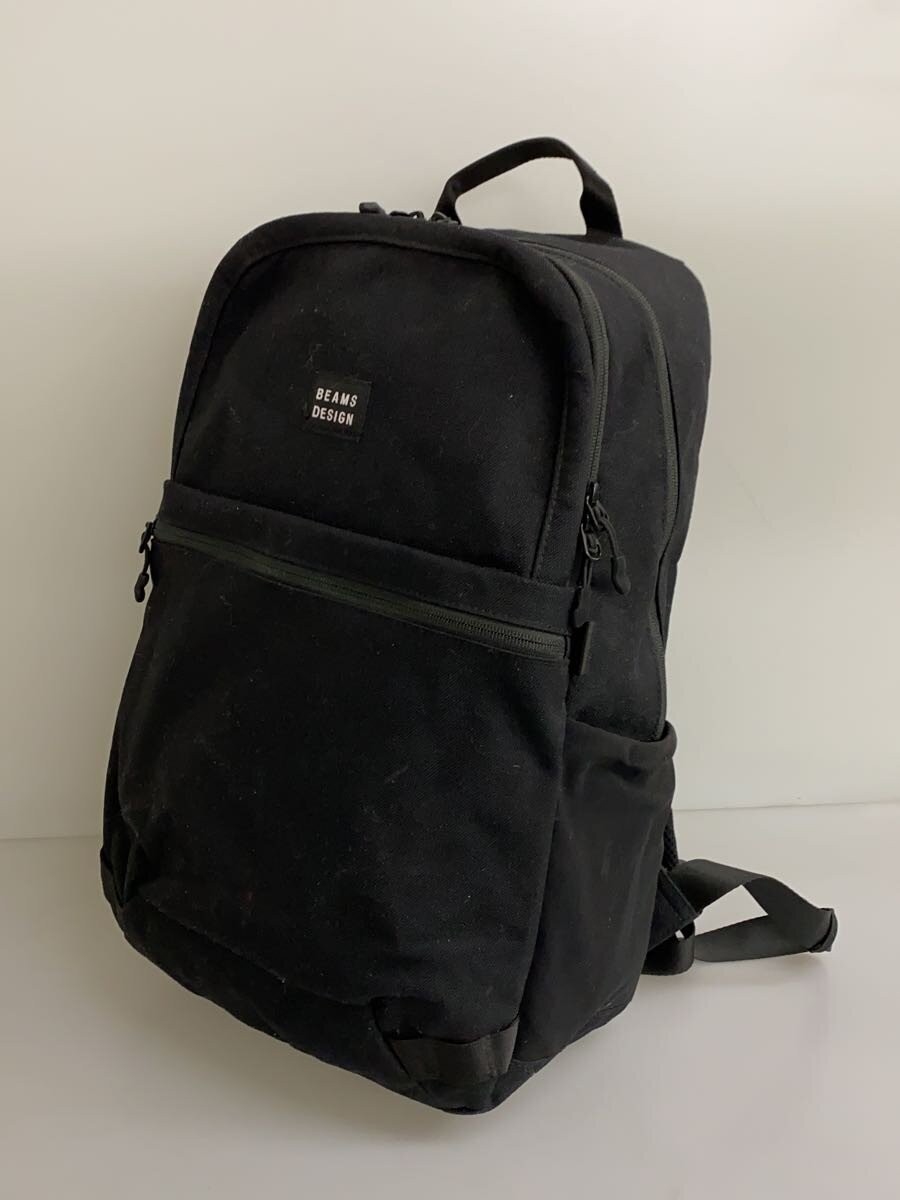BEAMS Backpack Nylon Black Solid Color BMMH2MR2 - image 2