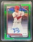 2024 Bowman Draft Tyson Lewis Chrome Auto Green Refractor 1st #76/99