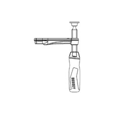 Bessey Gleitb&uuml;gel kpl. mit 2K-Griff f&uuml;r Ganzstahlschraubzwinge GZ25 (Auslad. 120