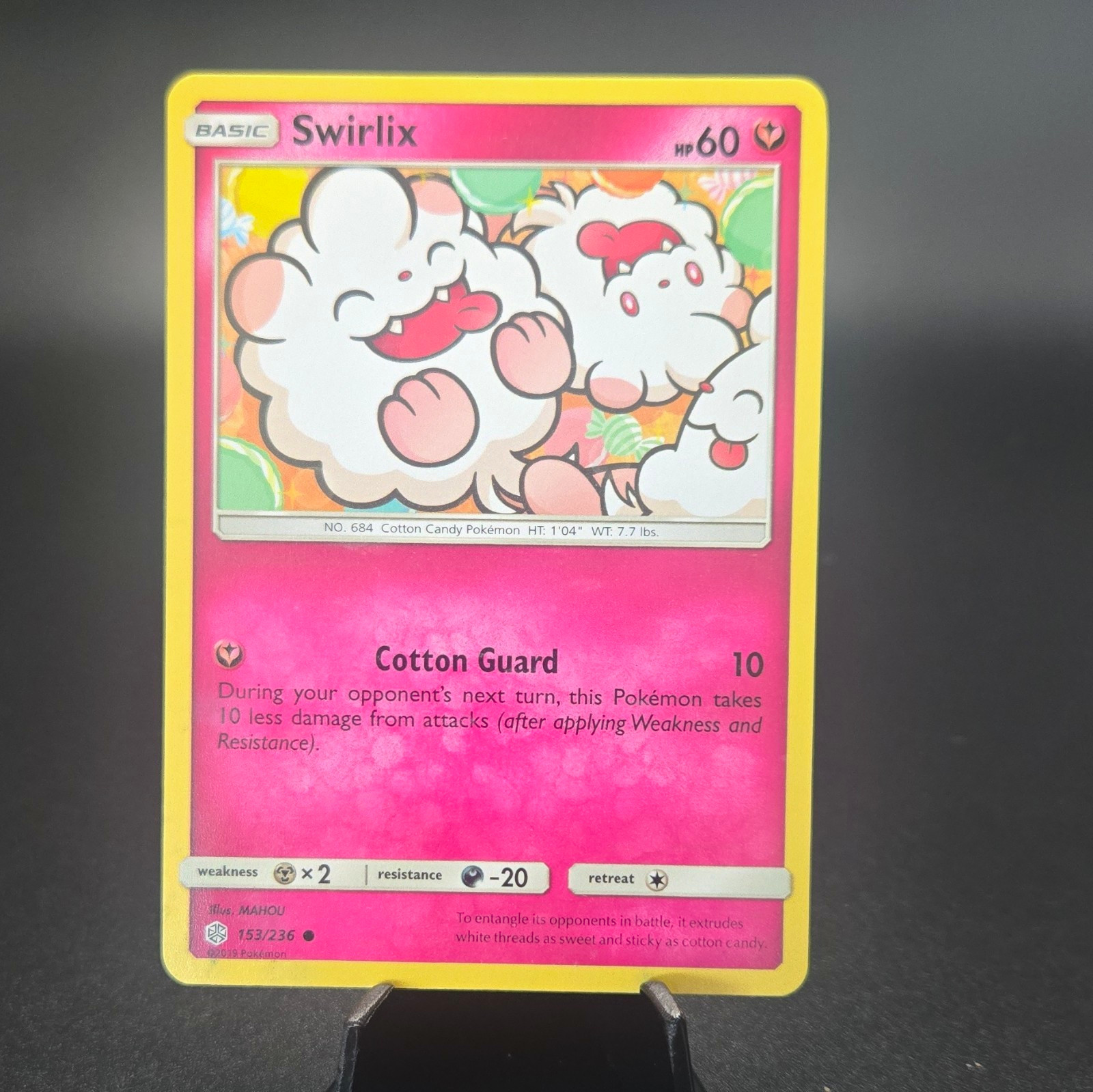 Pokémon TCG Swirlix 153/236 Cosmic Eclipse Common Eng 2019