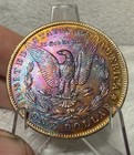 1881 O MORGAN SILVER DOLLAR GEM BU PROOF LIKE RAINBOW TONER — photo 4