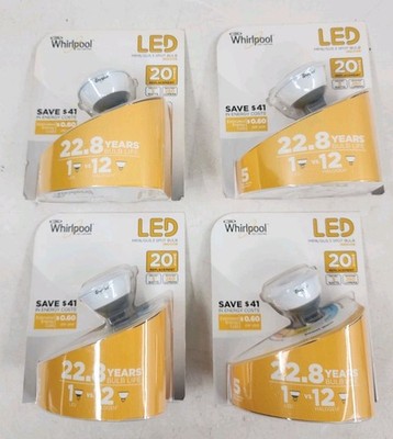 Whirlpool MR16 LED Light Bulbs 5W GU10 Base Warm White 4 Pack 20W New