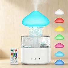 Humidifier Water Drip 450ml Rain Cloud with Adjustable LED Lights Remote Control