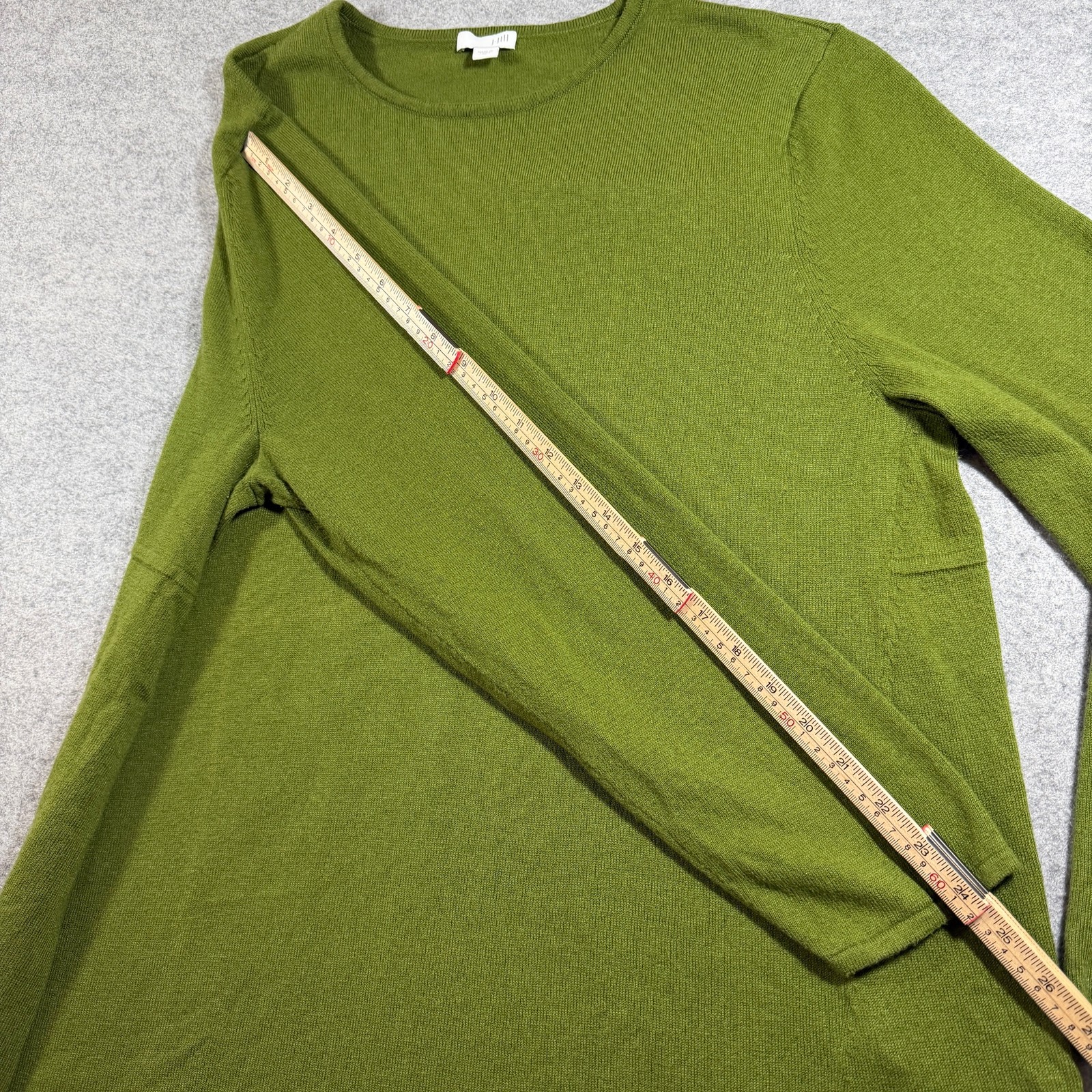 J Jill Sweater Womens XL Green Cotton Knit Crew Neck Relaxed Fit Preppy Casual thumbnail 6