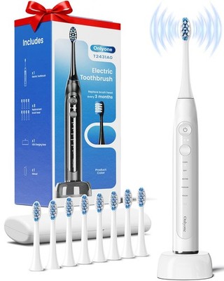 Sonic Electric Toothbrush for Adults, Rechargeable Ultrasonic Electric Toothb...