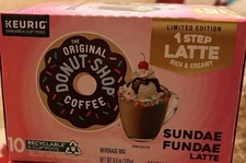 Keurig Donut Shop SUNDAE FUNDAE 1 Step LATTE Limited Edition K-Cup 10 Pods  New