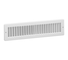 HART  COOLEY 4201002W 10X2 IN. STAMPED TOE SPACE GRILLE BRIGHT WHITE