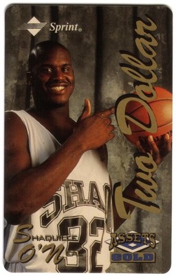 Assets Gold: $2. Shaquille O'Neal (Basketball)  Phone Card