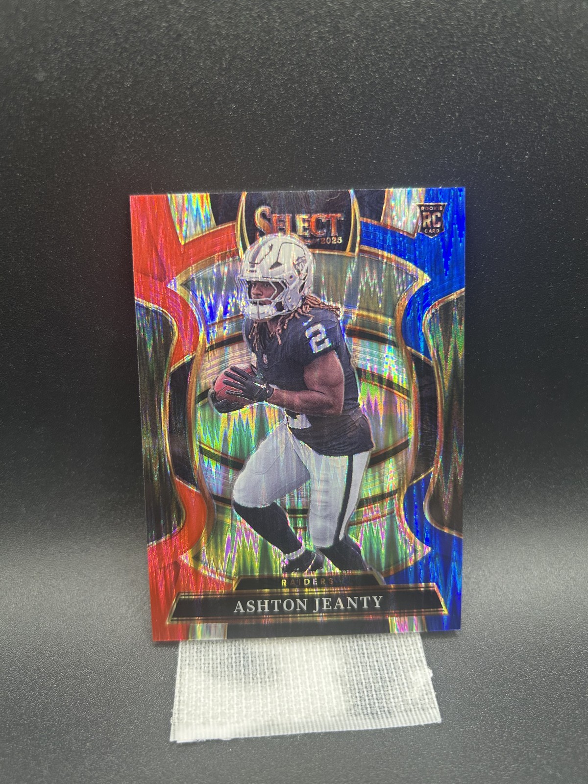 2025 Panini Select - Concourse Ashton Jeanty #4 Red & Blue Shock Prizm (RC)