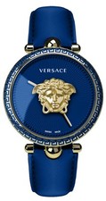 Versace Watch Palazzo Empire Blue Dial Gold Steel 39mm Swiss Quartz