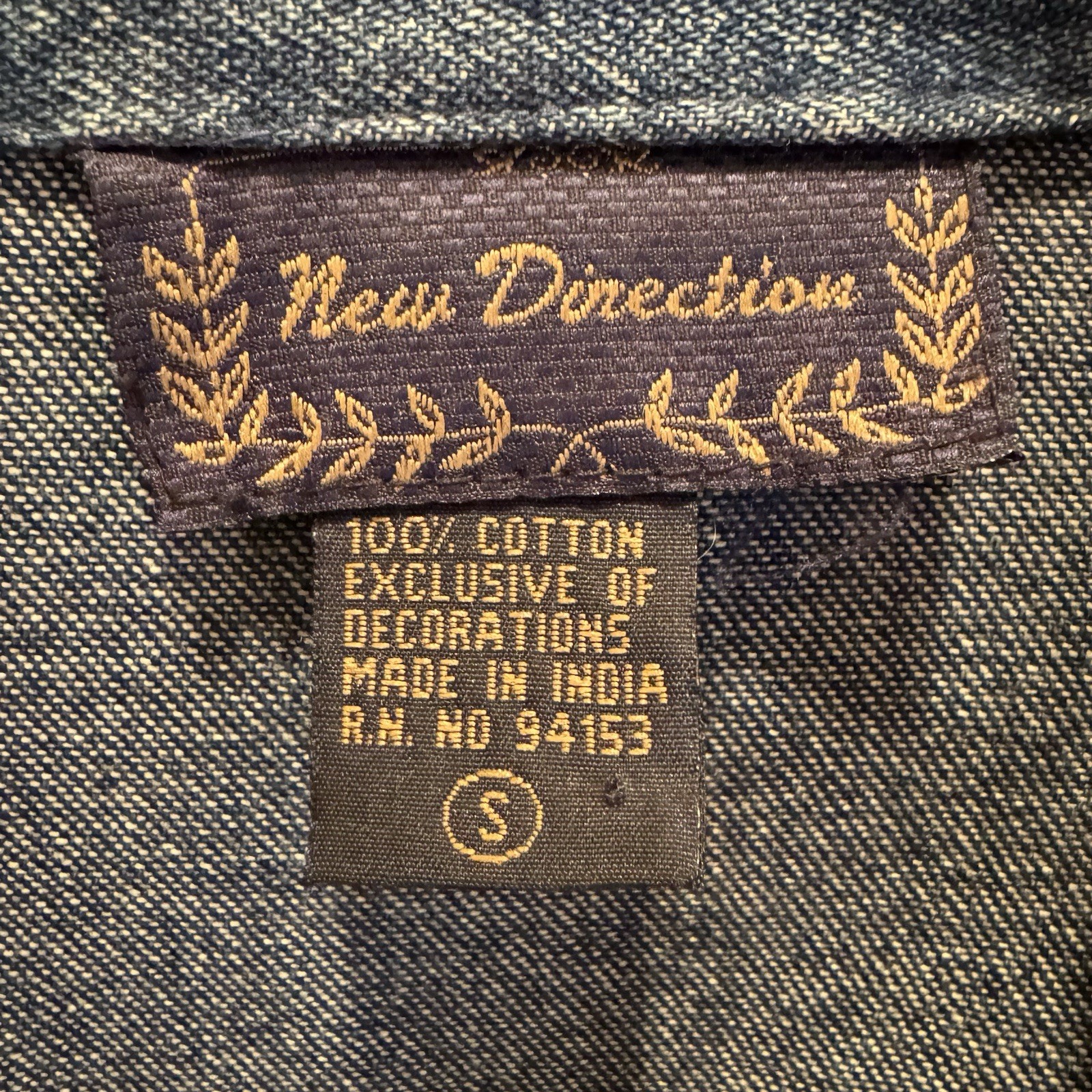 New Direction Denim Embroidered Patchwork Jacket … - image 7