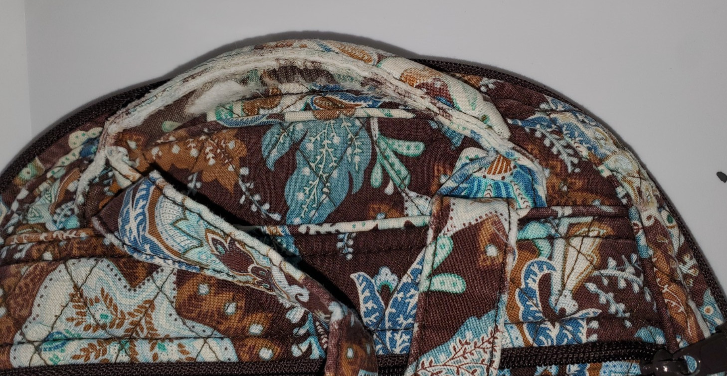 Vera Bradley Quilted Backpack Java Blue Floral Pa… - image 8