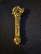 Multi Color Glass Bowl Smoking Pipe Made In Montana 