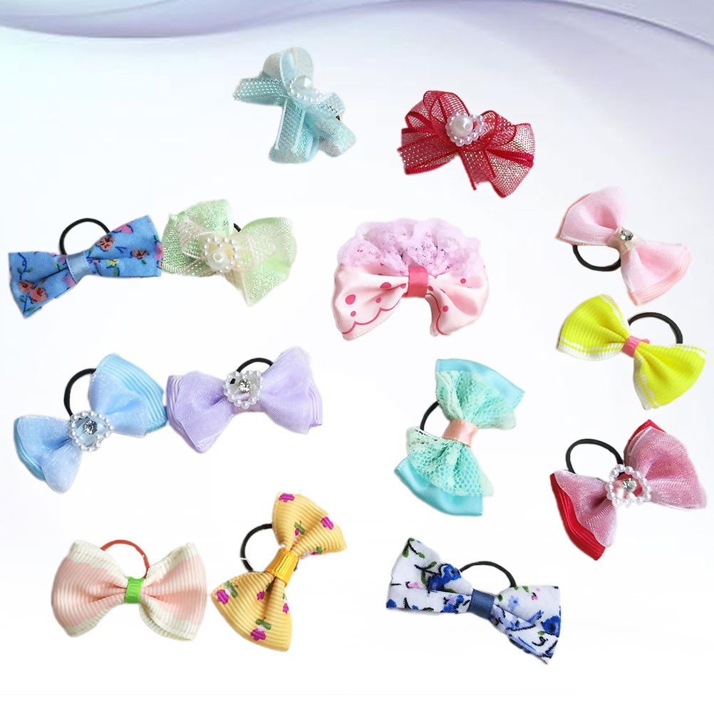 20 Pezzi Accessori Toelettatura Cani Attrezzi per Animali Domestici Fiocchi Cravatta Multicolore per foto 6