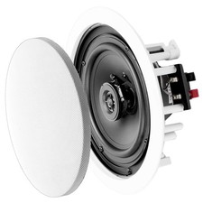 OSD 6.5 in Ceiling Stereo Speaker Pair 125W 2-Way, Pivoting Tweeter, Paintable G
