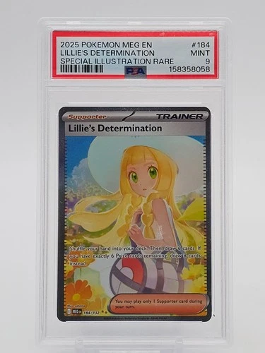 LILLIE'S DETERMINATION MEGA EVOLUTION 184/132 PSA 9 Q1827