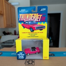 Johnny Lightning Thunderjet 500 Pink Ford Mustang Pullback/HO Slot Car Body