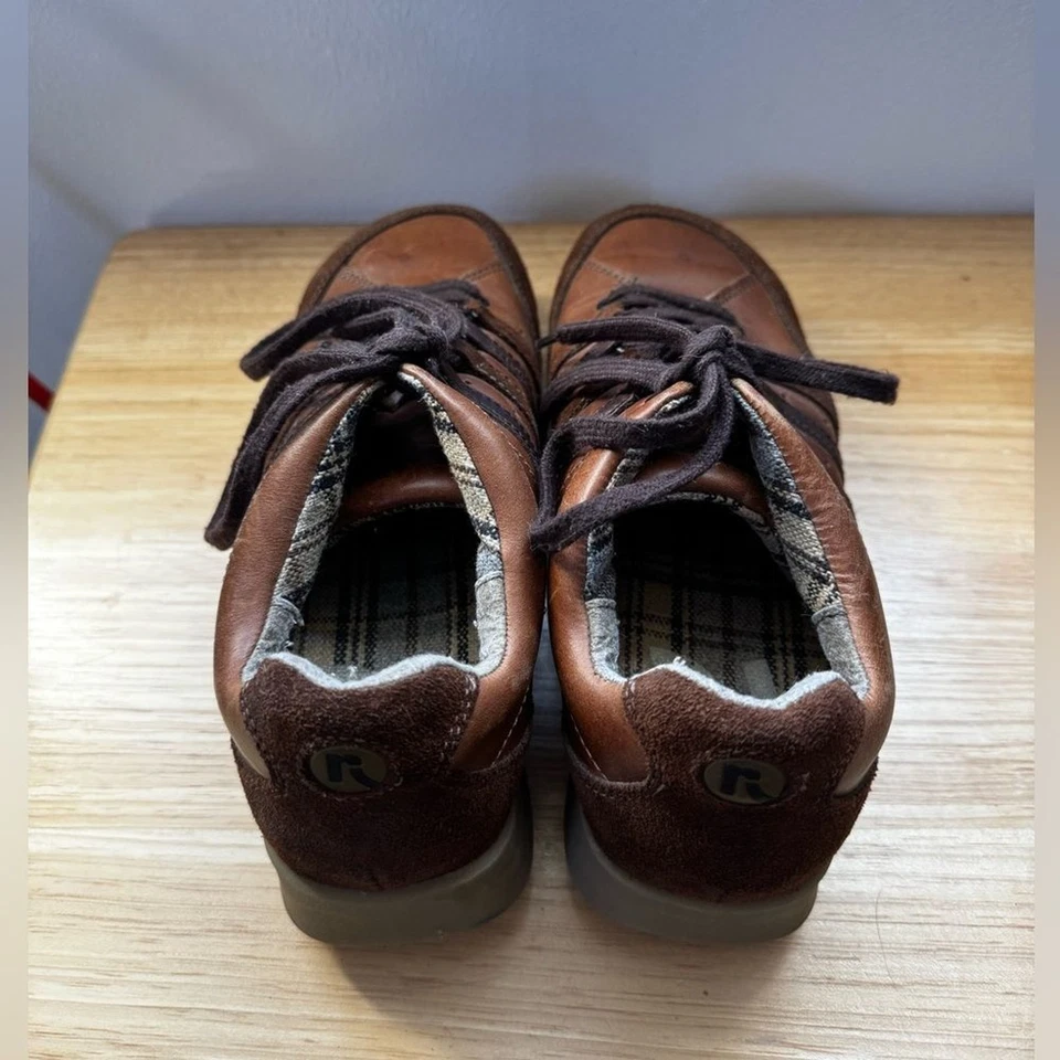 Zapatos Oxford Report Y2K Años 90 Vintage Gruesos Br Talla 8 Cuero Marrón Plataforma Foto 4 de 4