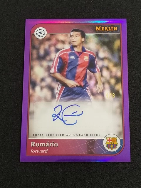 2024-25 Topps Merlin UEFA Romario Purple Wizard Autograph /8 FC Barcelona