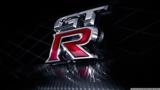Cars nissan gt r logo chrome Desk Mat Stitched