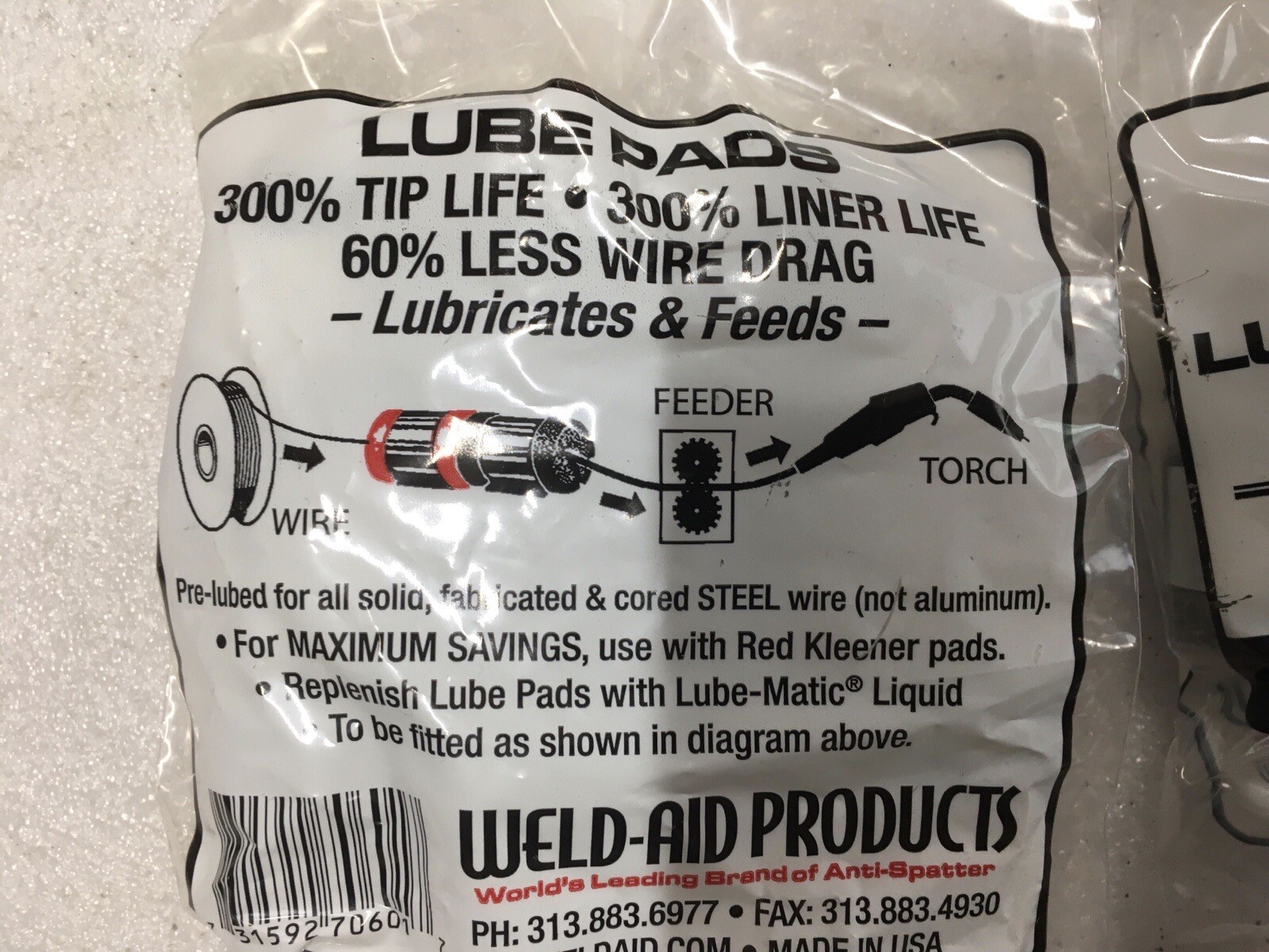 WELDAID LubeMatic® LUBE PADS Lot of 6 x 6 Pk. p/n 007060 NEW eBay